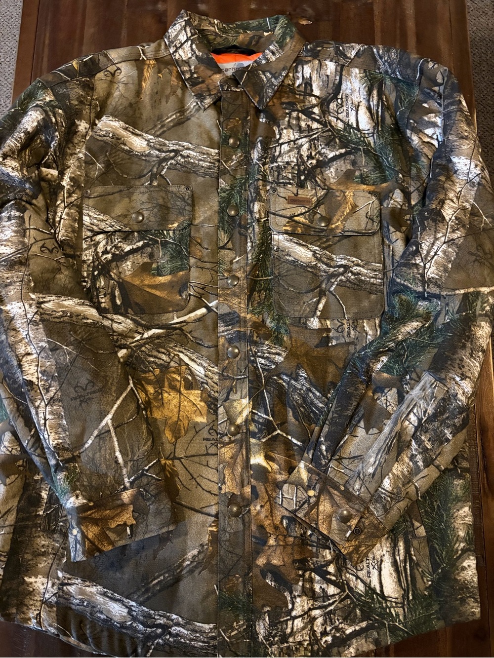 MWOT Carhartt Realtree Camo Snap-Front Jacket Size Medium